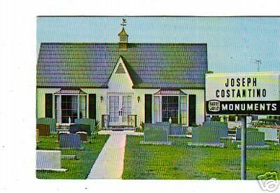 Joseph Costantino Monument Co- Fla ad card w picture