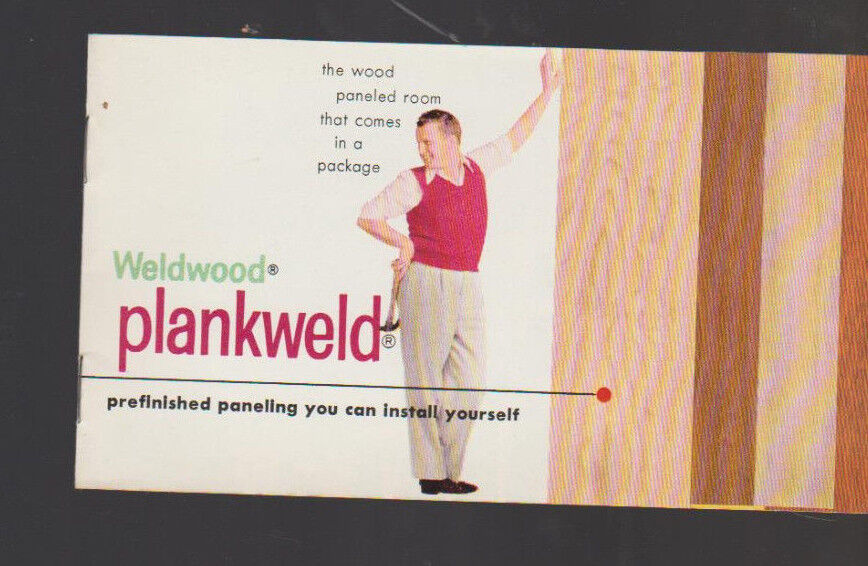 Weldwood Plankweld Prefinished Paneling Ad Brochure 1950s