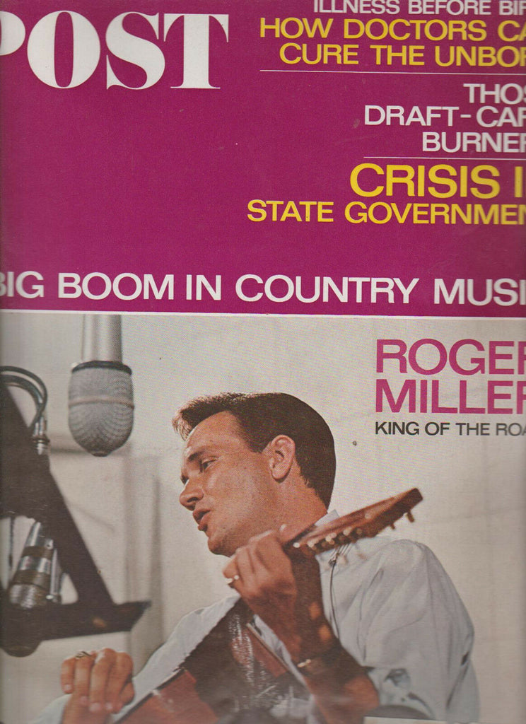 Saturday Evening Post February 12 1966 Draft Card Burners Roger MIller