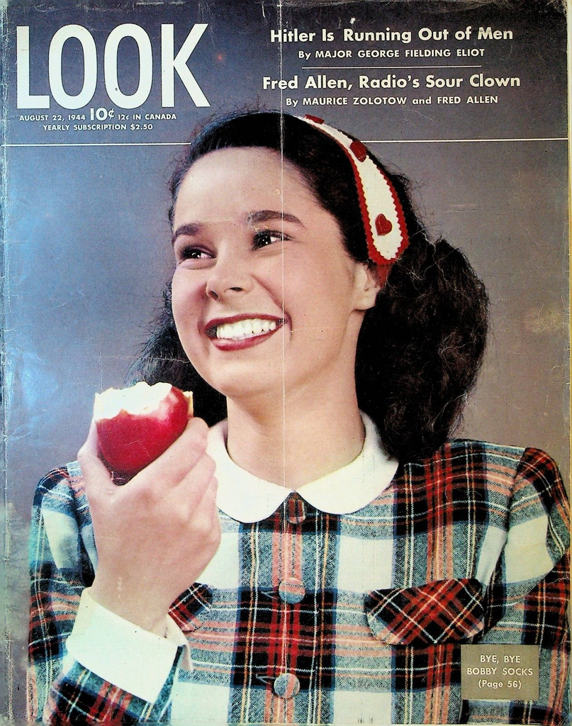 Look Magazine August 22 1944 WWII Fred Allen William Bendix Evelyn Knight