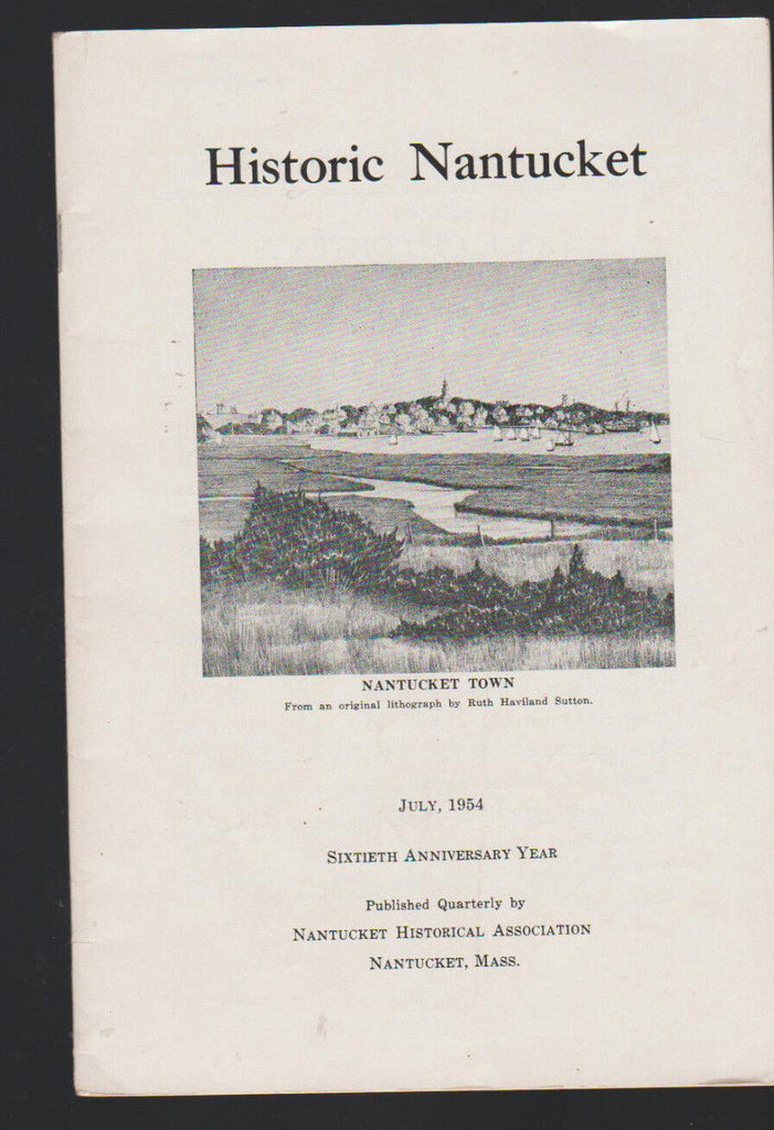Historic Nantucket July 1954 Northeast Airlines Folk Art of American Whaleman