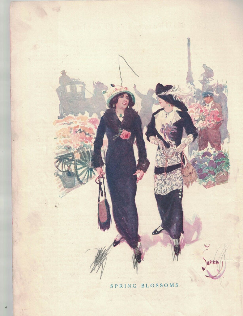 Spring Blossoms Ladies Walking Judge Magazine Print 1913 8 x 11 1/2
