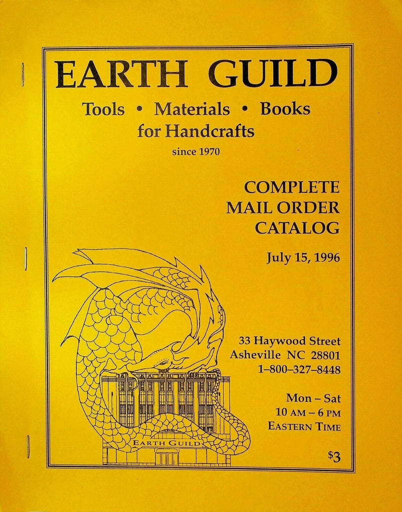 Earth Guild Catalog 1996 Asheville NC Tools Materials Books Handcrafts
