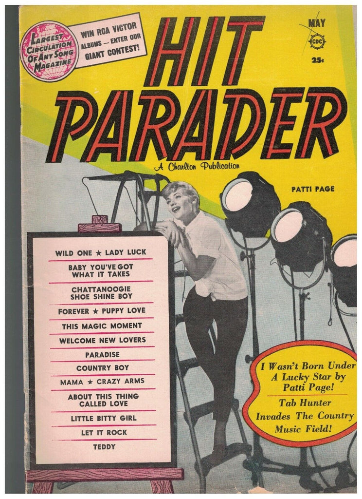Hit Parader Magazine May 1960 Patti Page Tab Hunter Frankie Avalon Pat Boone