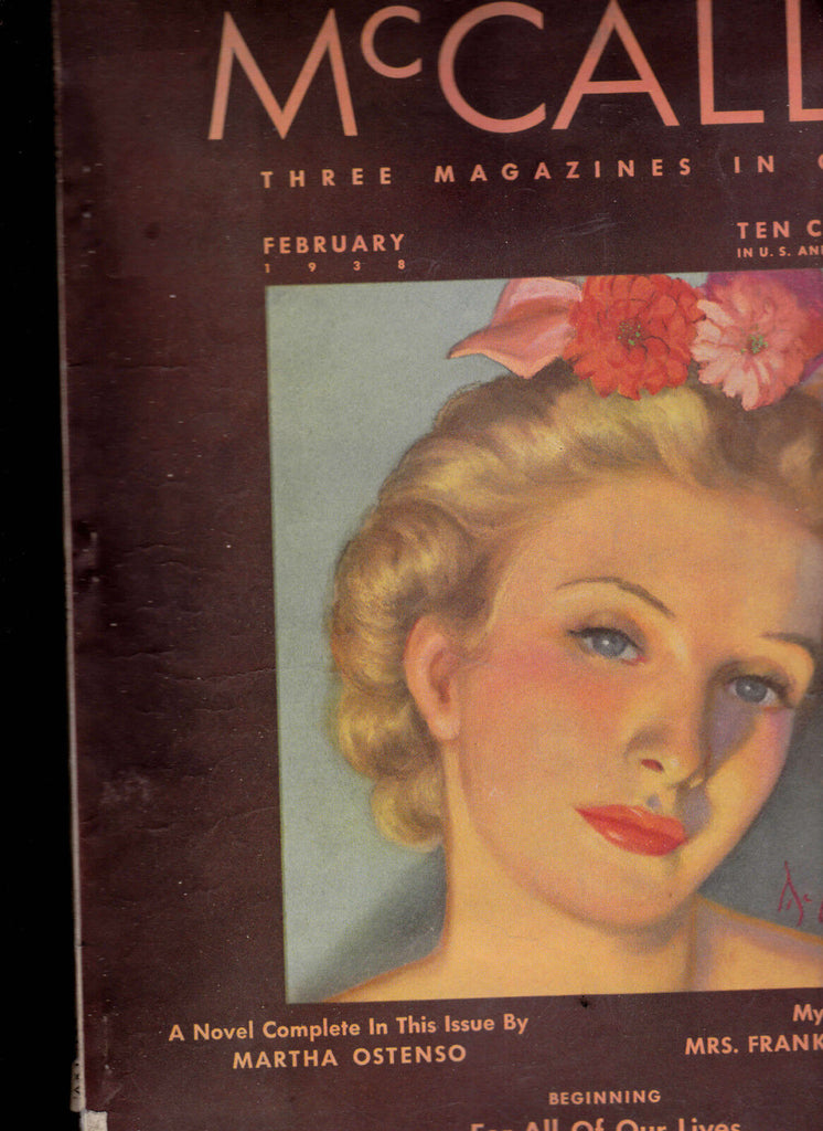 McCall's Magazine February 1938 Ursula Parrish Martha Ostenso Faith Ellen Smith