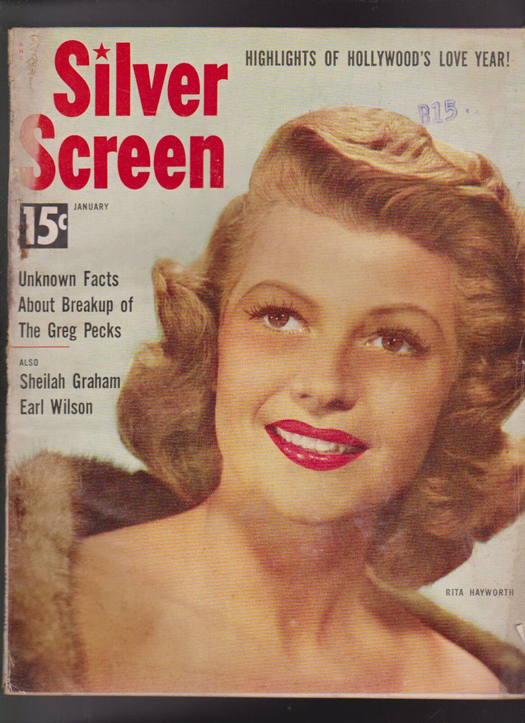 Silver Screen January 1954 Gregory Peck Rita Hayworth Liz Taylor Jane Russell