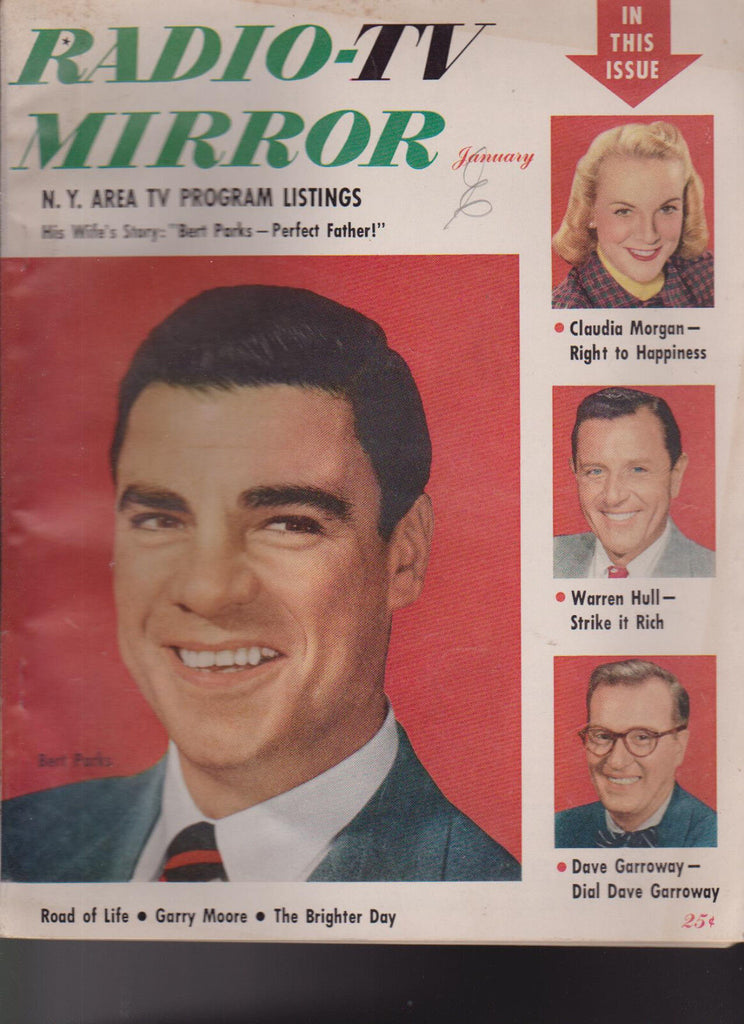 Radio TV Mirror January 1952 Bert Parks Warren Hull Garry Moore Dave Garroway