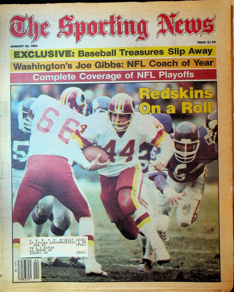The Sporting News January 24 1983 Joe Gibbs NFL Playoffs