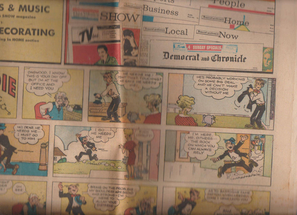 Sunday Comics October 15 1972 Rochester Democrat & Chronicle Blondie Peanuts