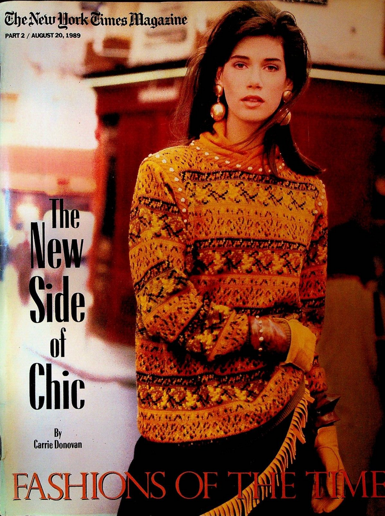 New York Times Magazine August 20 1989 Fashion Chic Casual