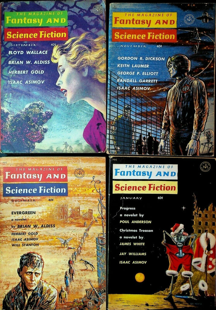 The Magazine of Fantasy & Science Fiction 1961 1962 Lot of 9 Poul Anderson