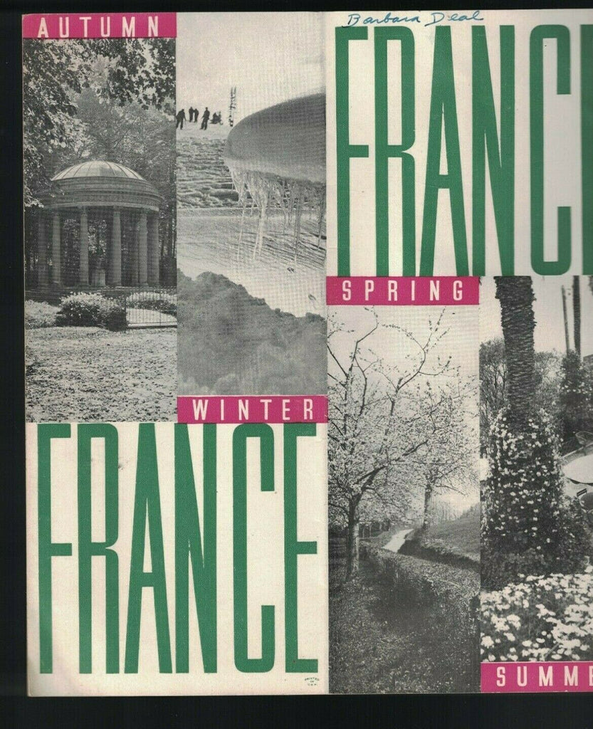 France 1930s Travel Booklet French Government Tourist Bureau