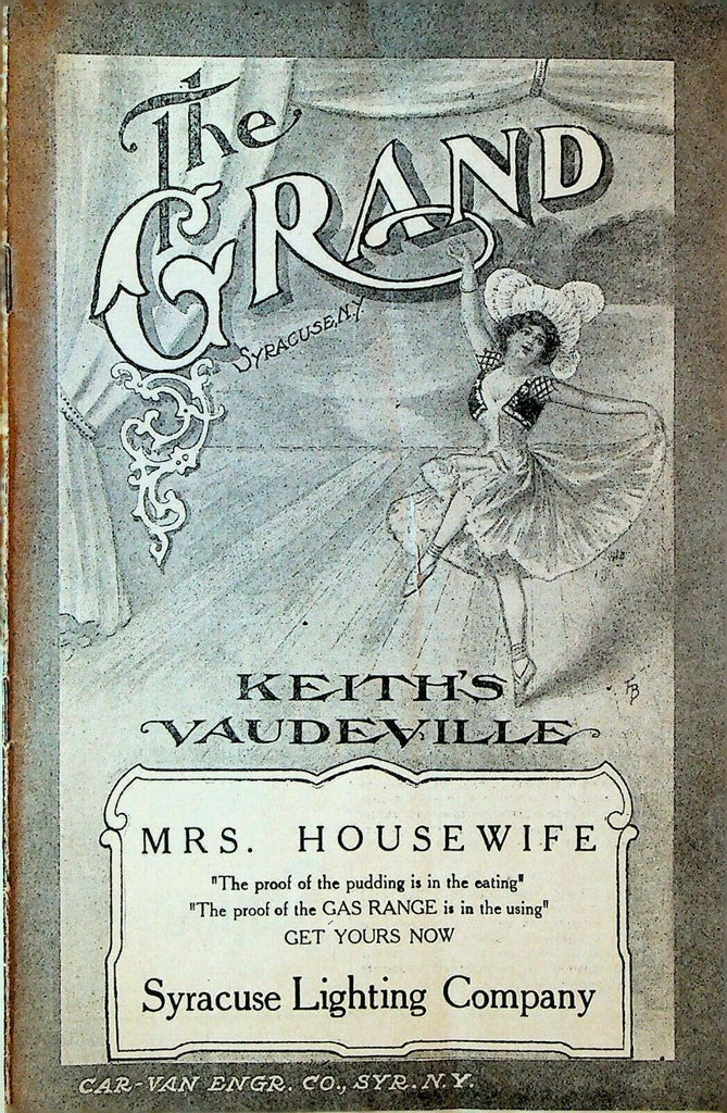 Keith's Vaudeville Program The Grand Syracuse November 8 1910 John P Wade