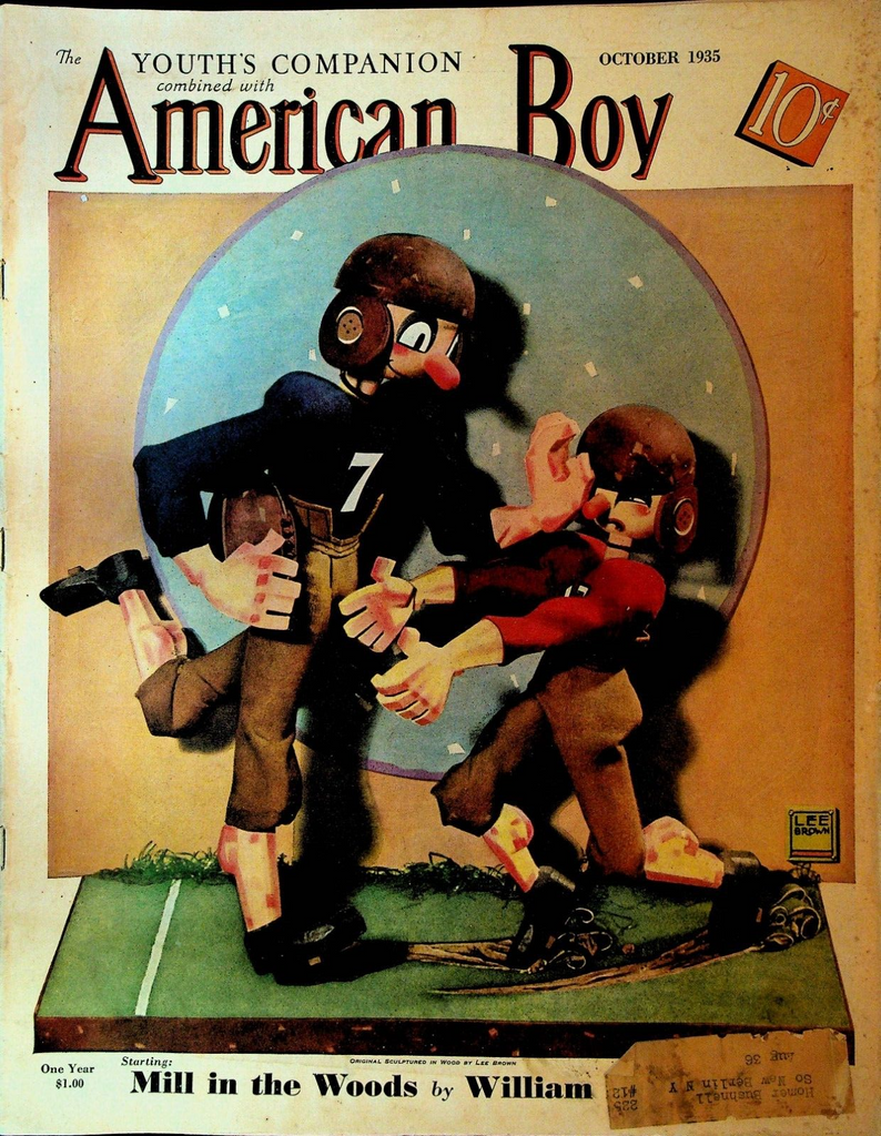 American Boy October 1935 Lee Brown Football William Heyliger Howard Pease