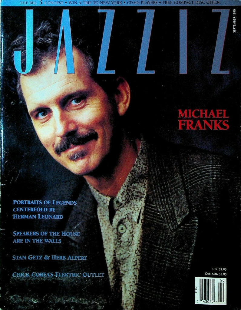 Jazziz Magazine September 1990 Michael Franks Stan Getz Herb Alpert Chick Corea
