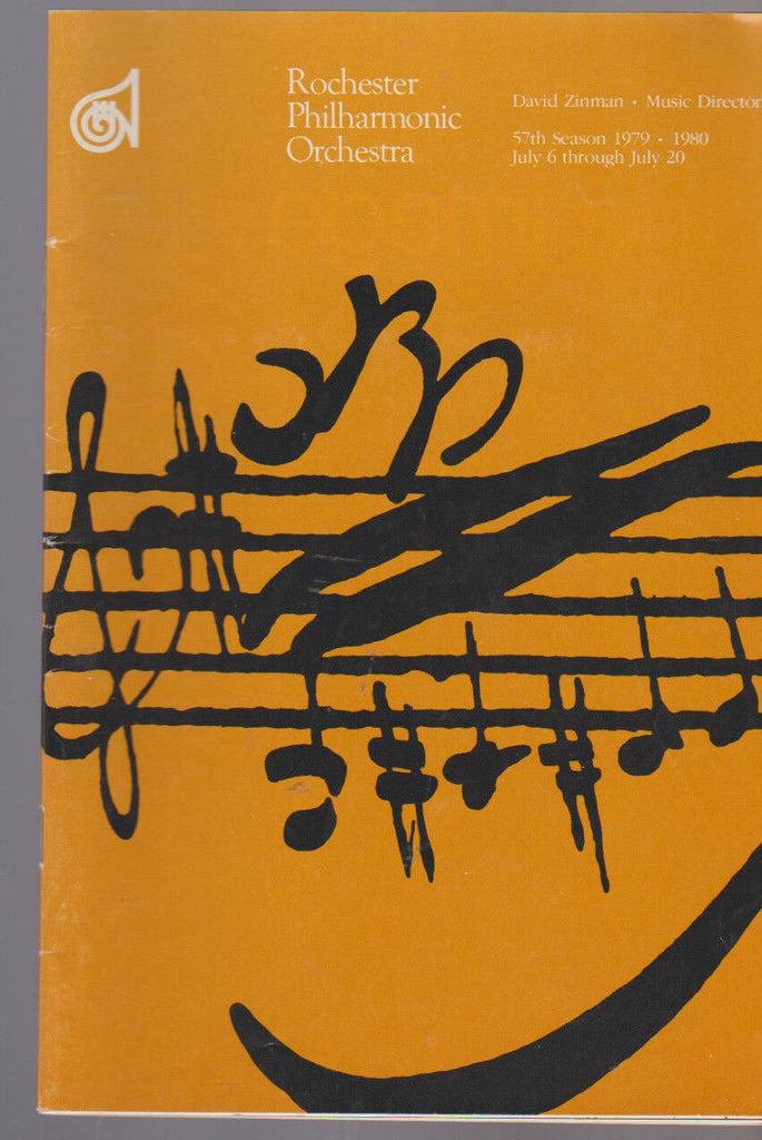 Rochester Philharmonic Orchestra RPO Program July 19 1980 Paul Taylor Dance