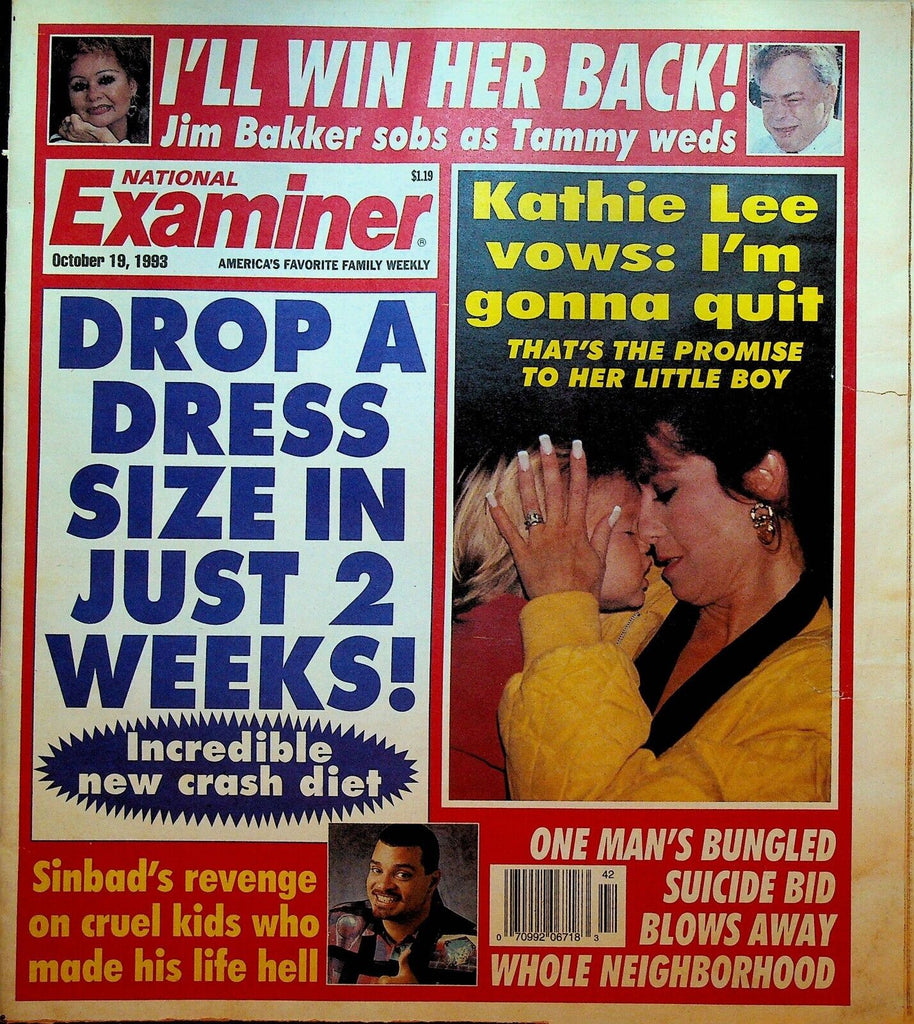National Examiner October 19 1993 Kathie Lee Gifford Sinbad Jim Bakker