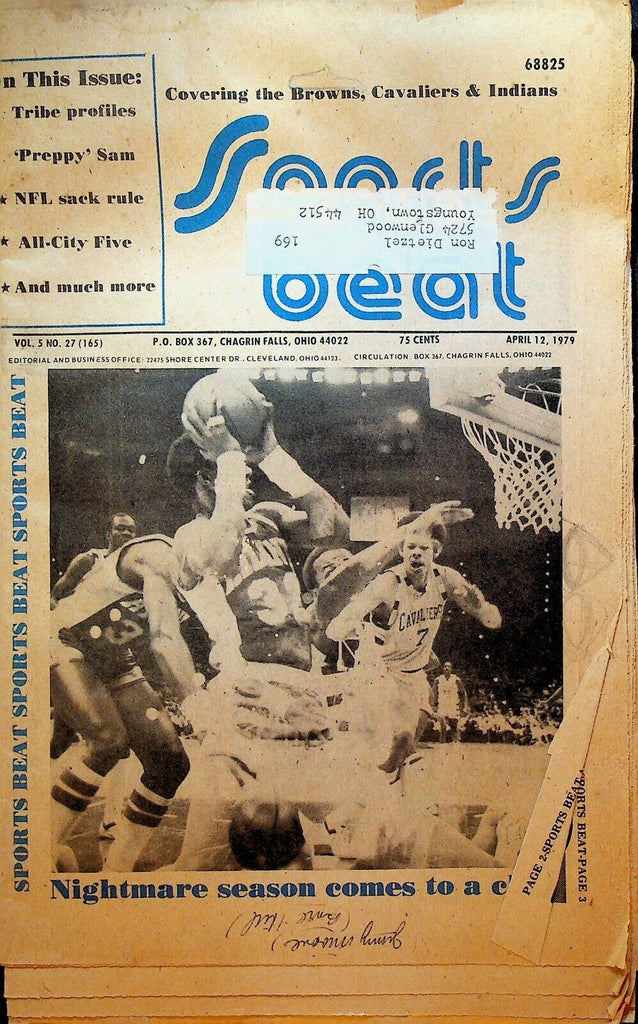 Sports Beat Magazine April 12 1979 Cleveland Cavaliers Sam Rutigliano