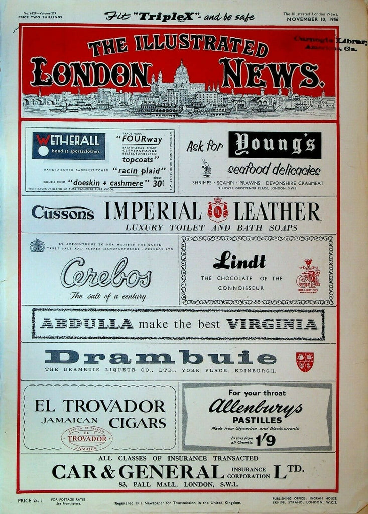Illustrated London News November 10 1956 Suez Crisis Hungary Alicia Markova