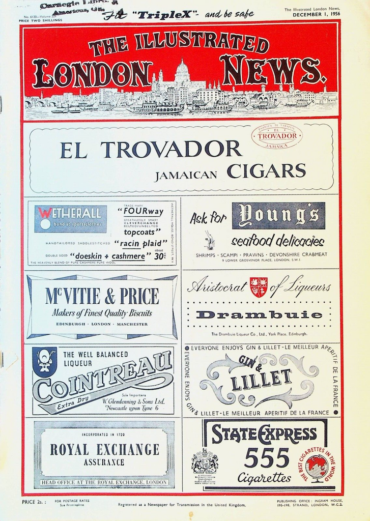 Illustrated London News December 1 1956 Winston Churchill Egypt Olympics