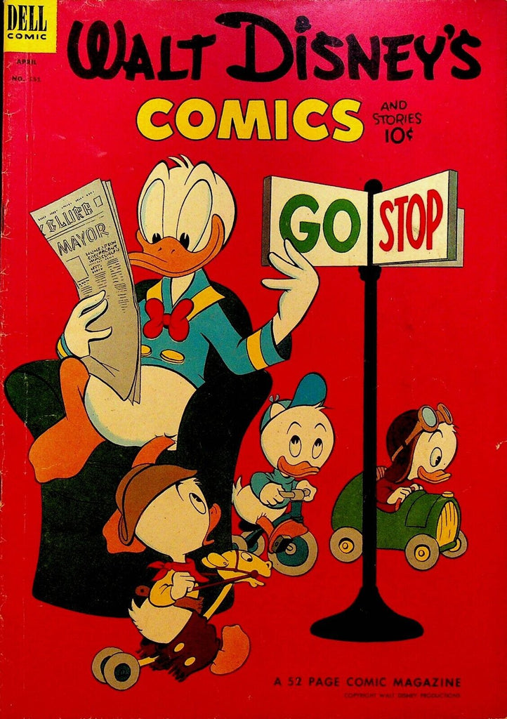 Walt Disney's Comics & Stories 151 Dell Comics 1953 Tricycle Pedal Car Stoplight
