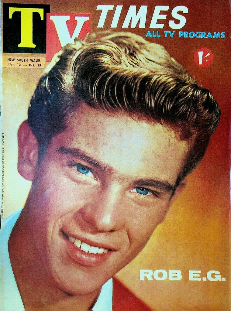 TV Times October 13 1962 Robie Porter Dick Powell Richard Chamberlain Col Joye