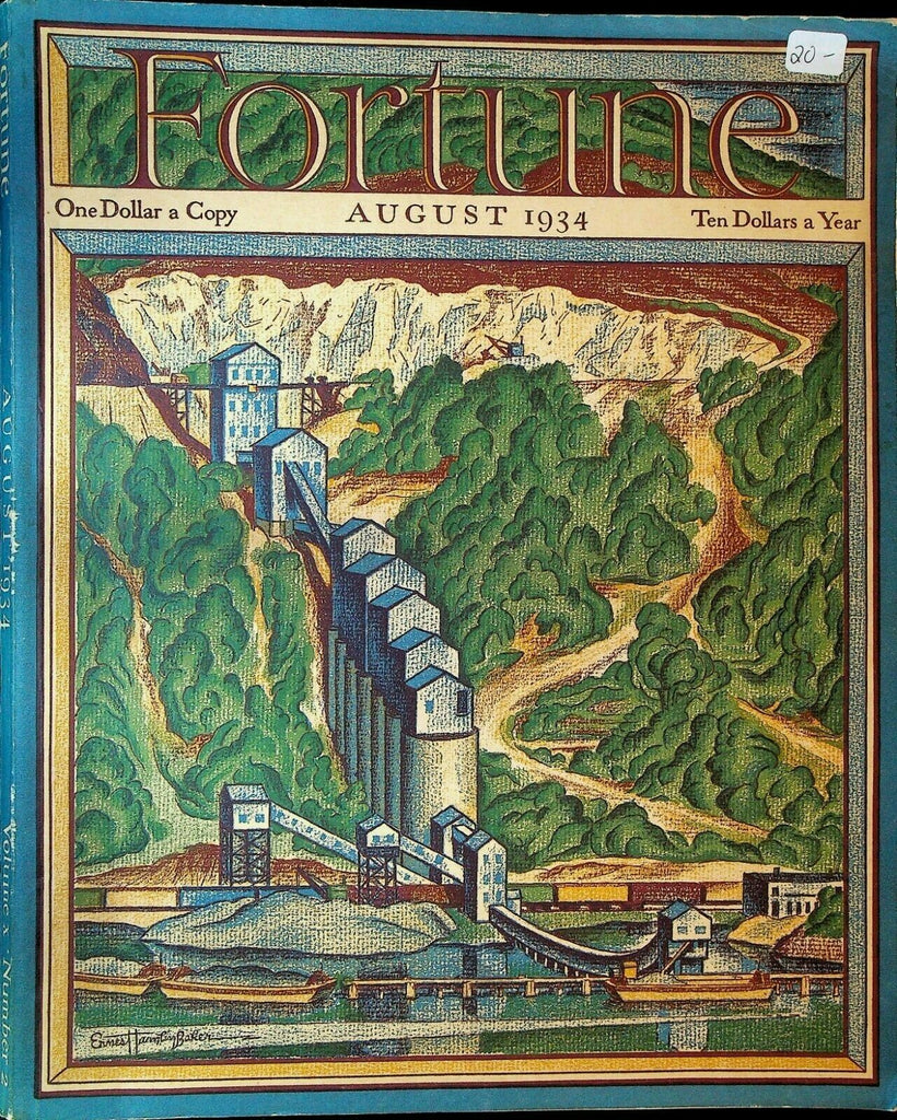 Fortune Magazine August 1934 Greyhound Bus The New Yorker Art Deco Ads