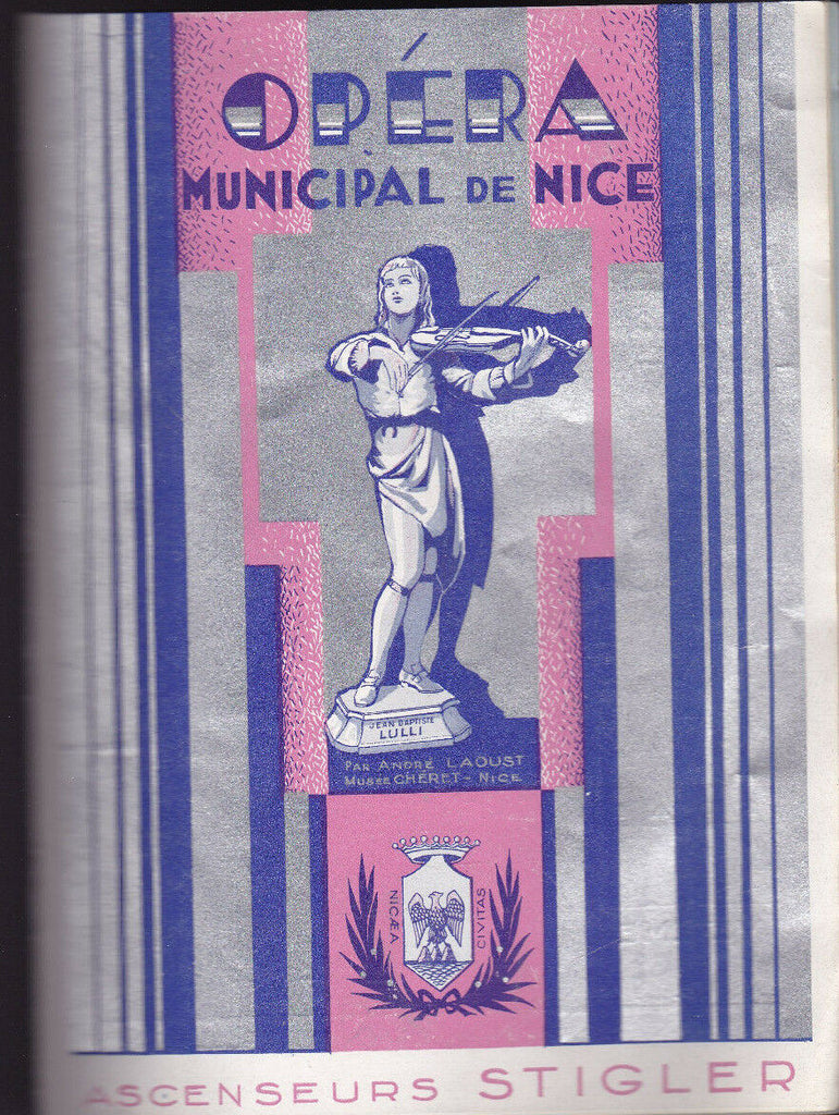 Opera Municipal de Nice 1930-1931 Season Program Art Deco Sylvia Salome