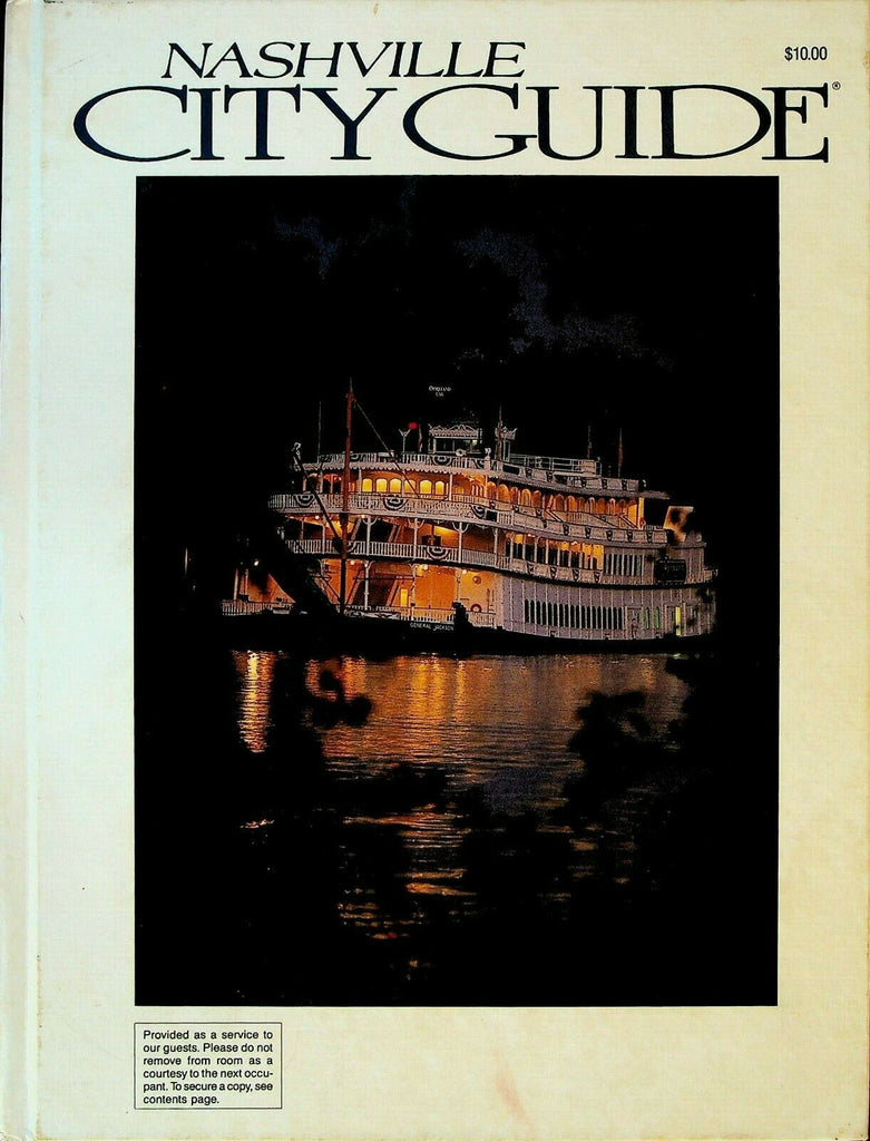 Nashville Tennessee City Guide HC Book 1987 Dining Nightlife Music Sports