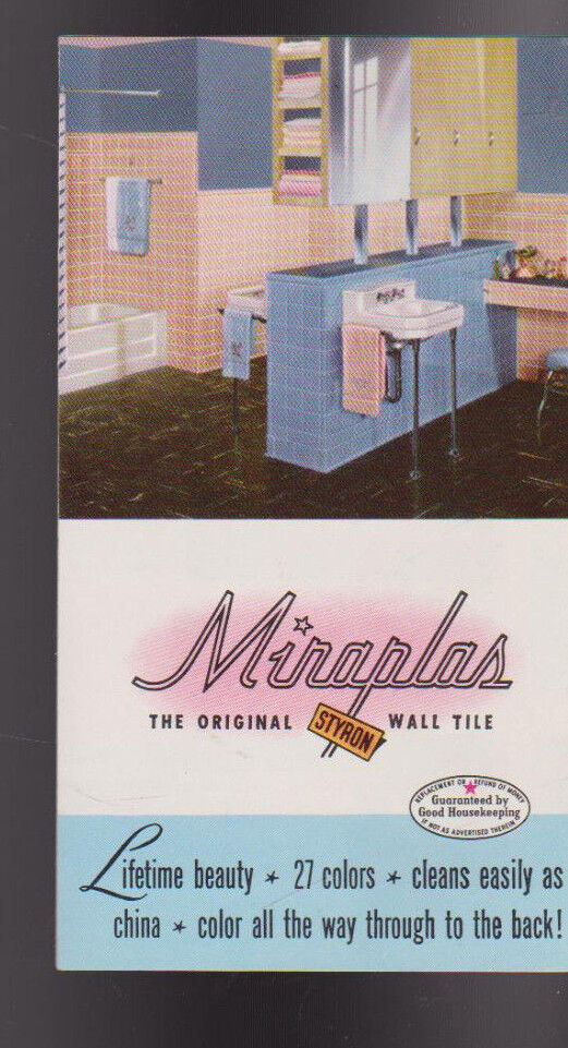 Miraplas Original Wall Tile Ad Brochure 1933S&W Moulding Columbus Oh