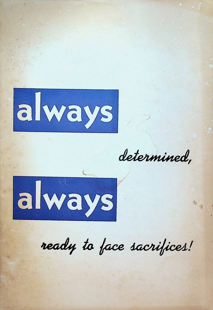 Always Determined Always Ready to Face Sacrifice Fidel Castro Booklet 1961