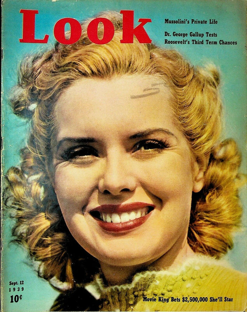 Look Magazine September 12 1939 Benito Mussolini Greta Garbo Carmen Miranda