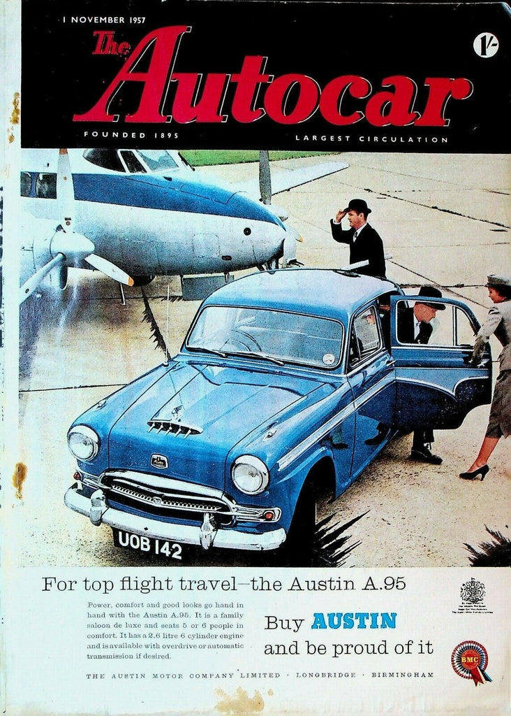 Autocar Magazine November 1 1957 Stirling Moss Vespa Casablanca Grand Prix