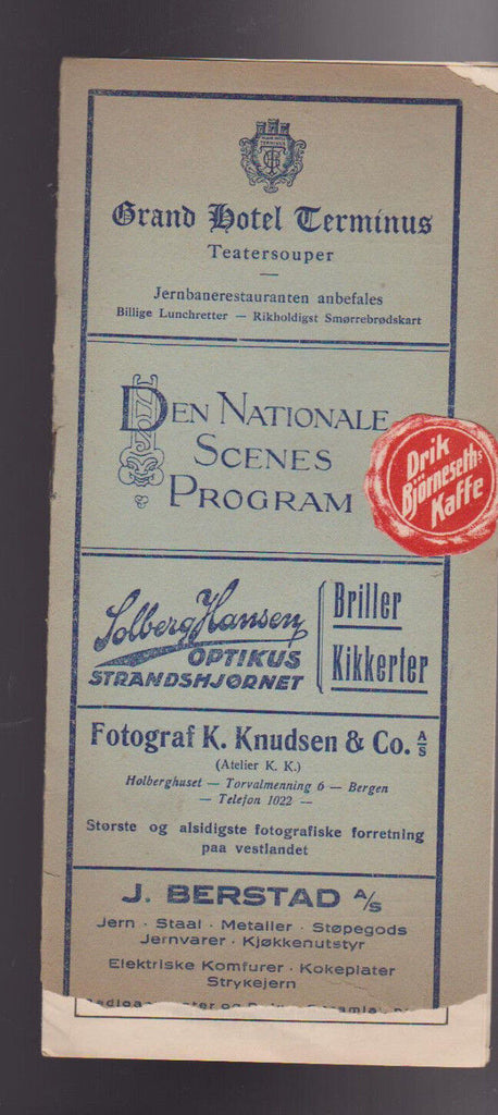 Den Nationale Scenes Program Hans Forste Hustru Pauline Brunius