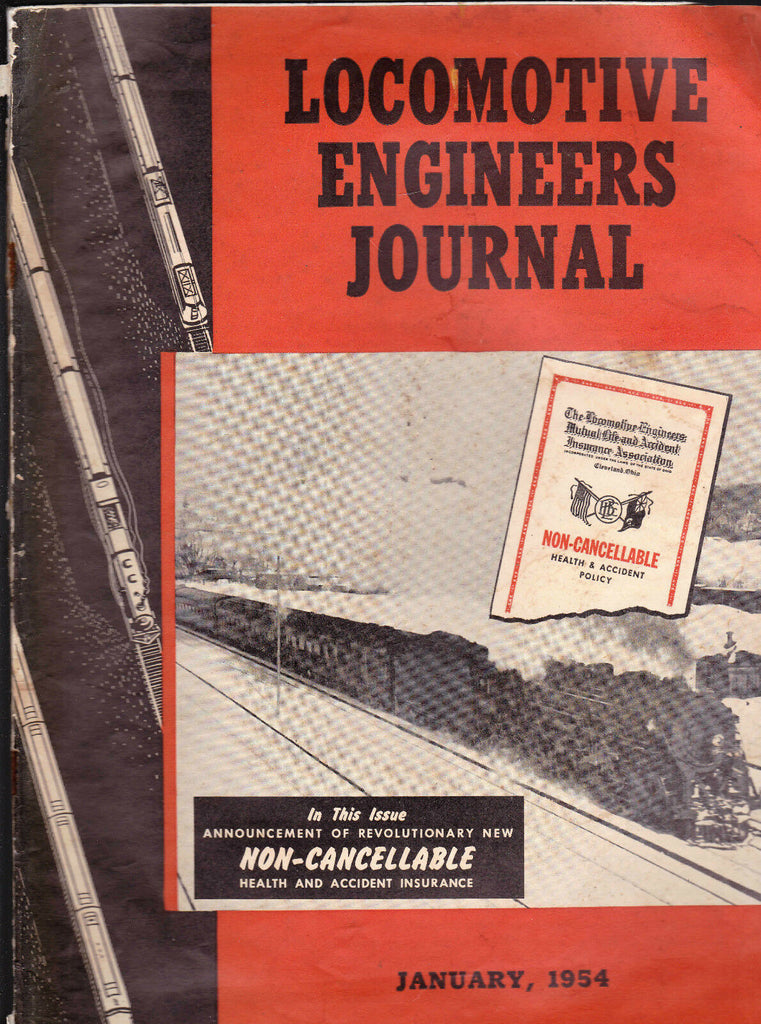 Locomotive Engineers Journal January 1954 Trains Union Brotherhood Magazine