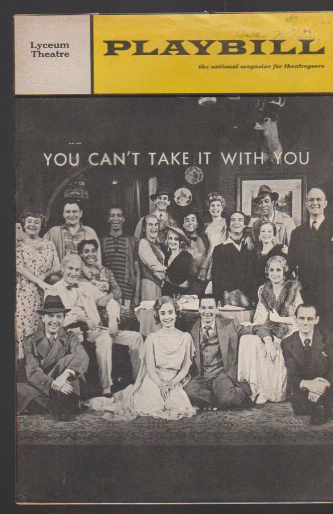 You Can't Take It With You Playbill May 1966 APA Repertory Company