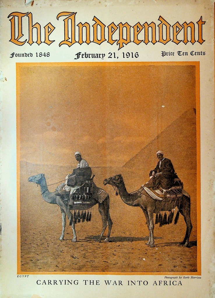 The Independent Magazine February 21 1916 WWI Sarah Bernhardt