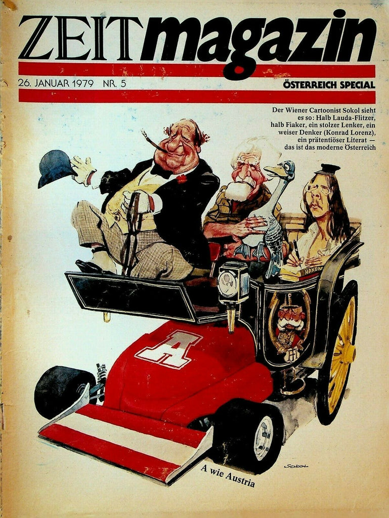 Zeit Magazine January 26 1979 Erich Sokol Bruno Kreisky