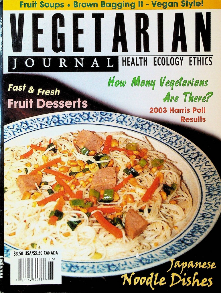 Vegetarian Journal VXXI #3 2002 Japanese Noodle Dishes Fruit Soups