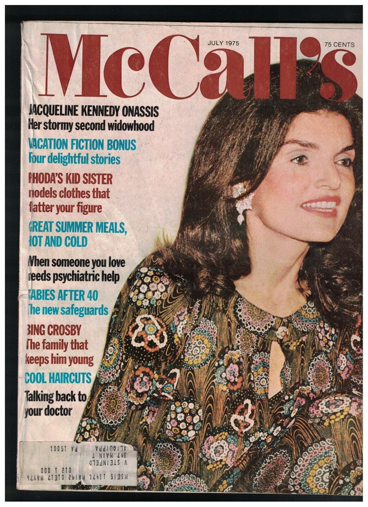 McCall's Magazine July 1975 Jackie Kennedy Onassis Bing Crosby Art Buchwald