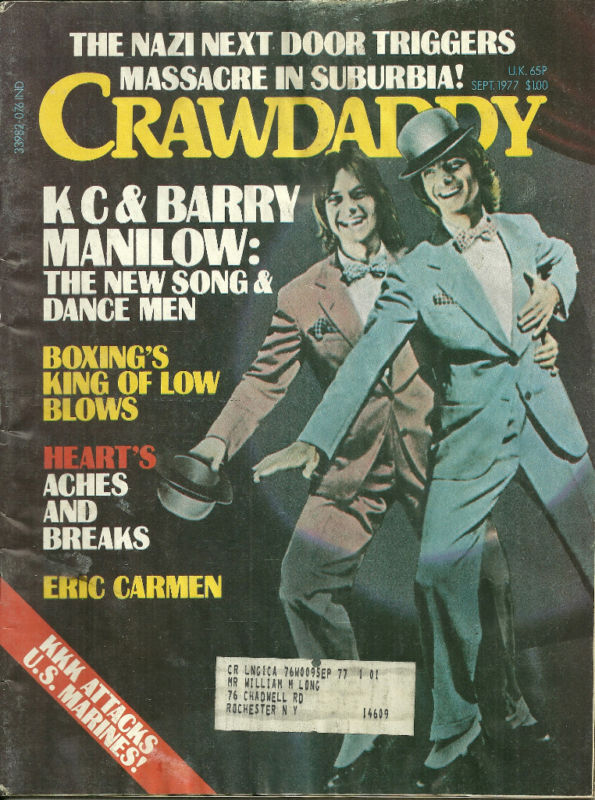 Crawdaddy Magazine September 1977 Barry Manilow Don King KC Eric Carmen