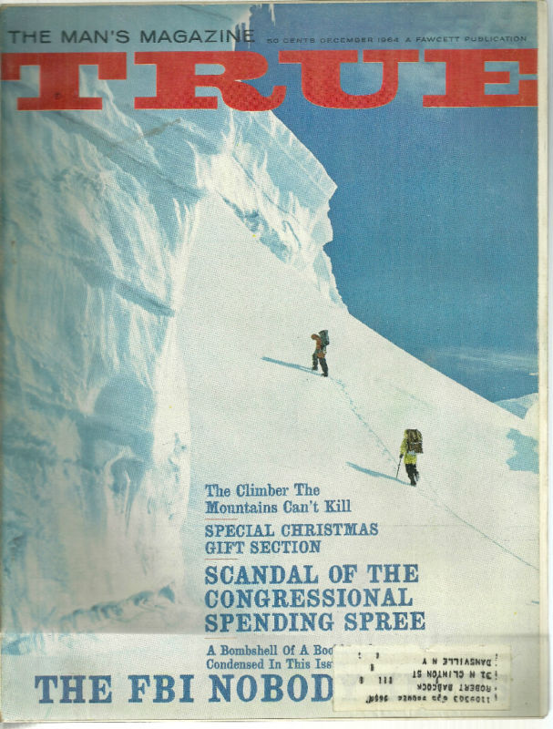True Magazine December 1964 FBI Daniel Boone Sugar Ray Robinson