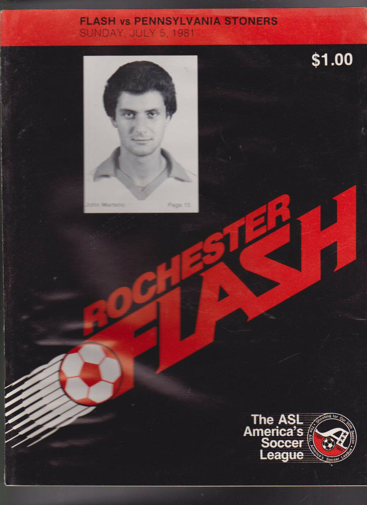 Rochester Flash ASL Soccer Program July 5 1981 Pennsylvania Stoners