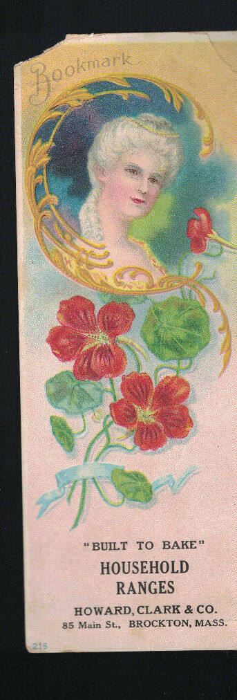 Built to Bake Household Ranges Bookmark 1900s Howard Clark & Co Brockton Mass