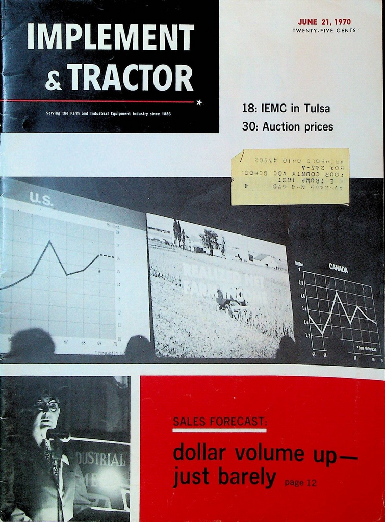 Implement & Tractor Magazine June 21 1970 Kohler Farm Supply Port Royal Pa