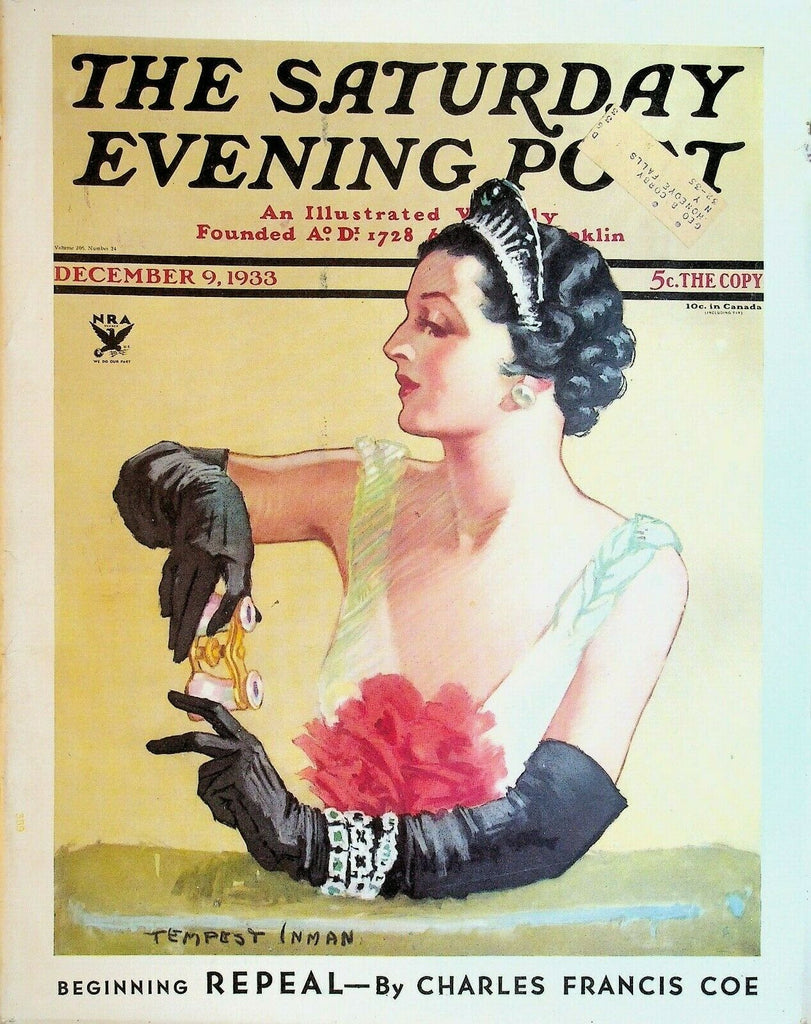 Saturday Evening Post December 9 1933 Tempest Inman Giulio Gatti Casazza