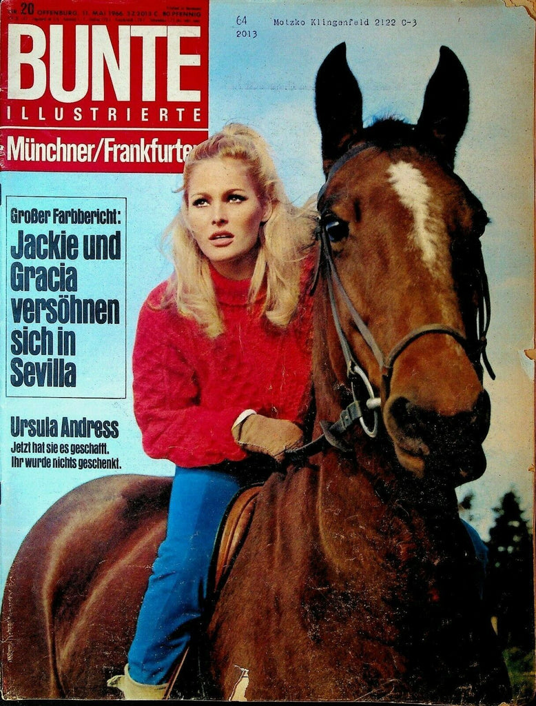 Bunte Illustrierte May 11 1966 Ursula Andress Sophia Loren Jackie Kennedy
