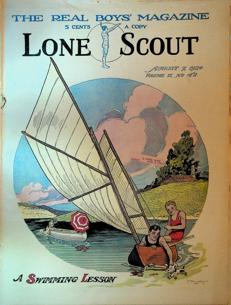 Lone Scout Magazine August 7 1920 Scouting WD Boyce African Safari Puerto Rico