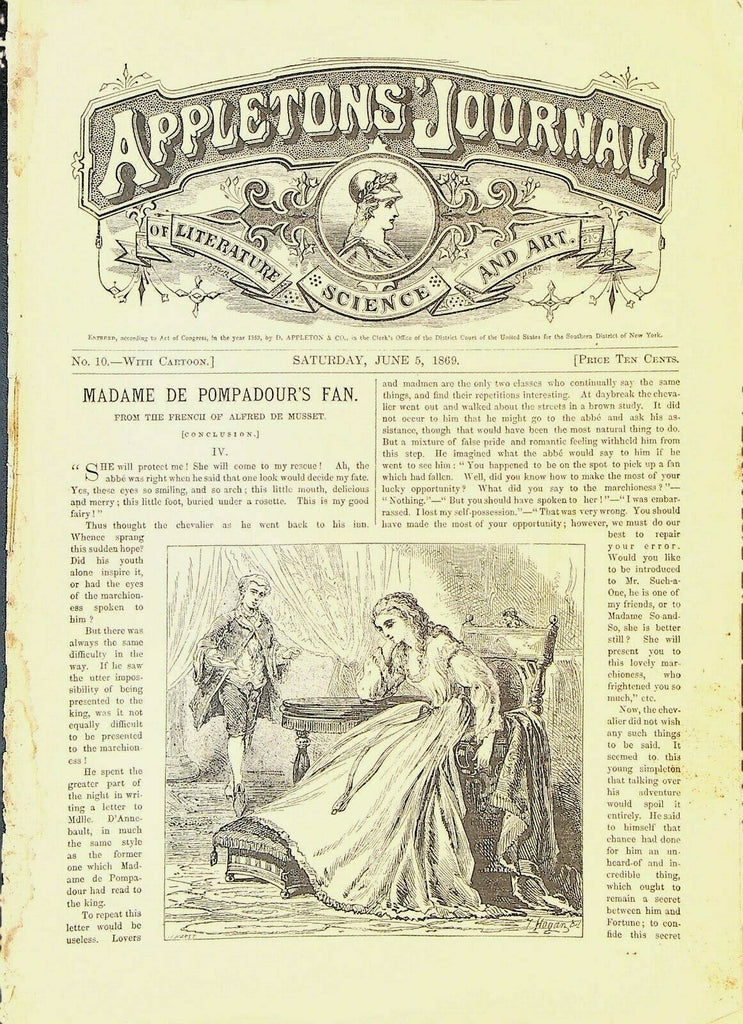 Appletons' Digest June 5 1869 Victor Hugo The Man Who Laughs New York Yachts