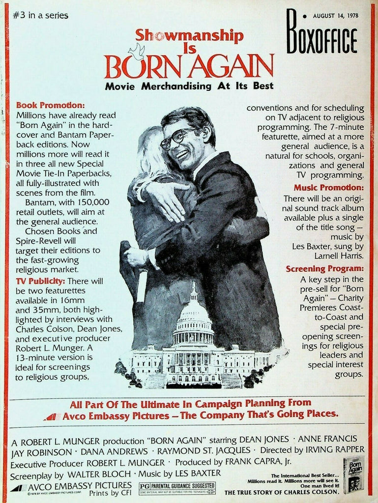 Boxoffice August 14 1978 Born Again Grease Lassie Pink Panther Tim Conway